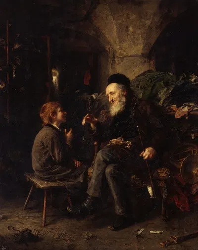 Соломоново мудрость by Людвиг Кнаус, 1878 — digital art print download