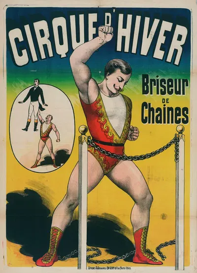 Cirque D'hiver Briseur De Chaines by Имп. Эмиль Леви, 1888 — digital art print download