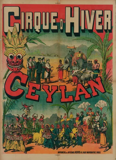 Cirque D'hiver Ceylan by Imp. de l'Affichage Ador, 1887 — digital art print download