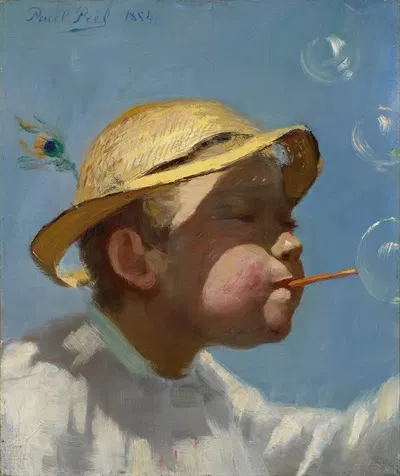 The Bubble Boy by Paul Peel, 1884 — digital art print download