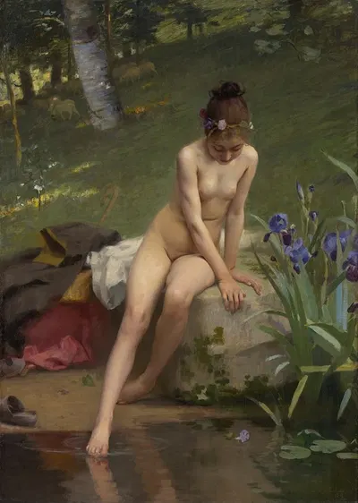 The Little Shepherdess by Paul Peel, 1892 — digital art print download