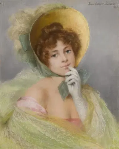 Её новый капор by Пьер Карье-Бельёз, 1899 — digital art print download