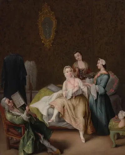 Il risveglio della dama by Pietro Longhi — digital art print download