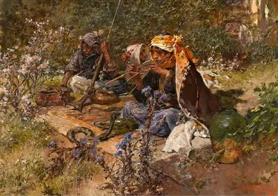 Заклинатель змей, Марокко by Риккардо Пеллегрини, 1899 — digital art print download