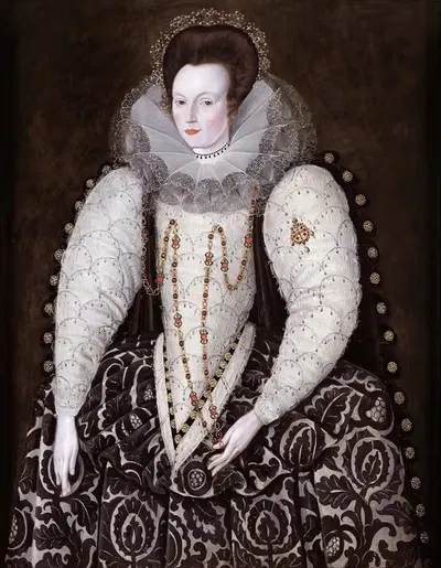 Frances, Lady Reynell, of West Ogwell, Devon by Robert Peake the Elder — digital art print download