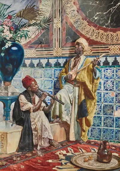 The Musicians by Rudolf Ernst, 1888 — digital art print download