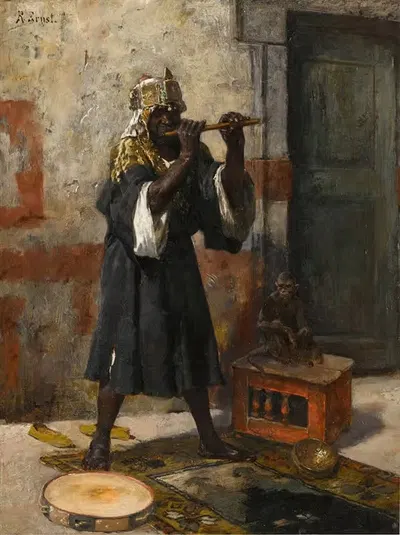 The Flute Player by Rudolf Ernst — digital art print download
