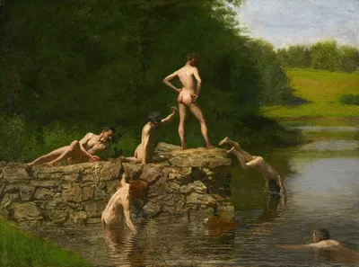Плавание by Томас Икинс, 1885 — digital art print download