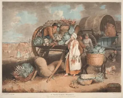 Овощной рынок by Уильям Уорд, 1803 — digital art print download