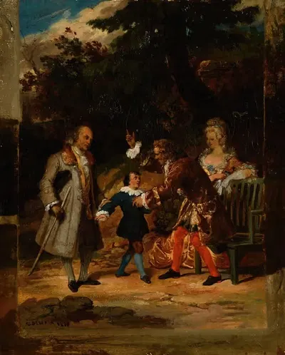 Voltaire bénissant le petit-fils de Franklin by Achille Devéria — digital art print download