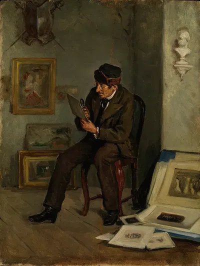 Искусствовед by Адольф фон Беккер, 1880 - 1890 — digital art print download