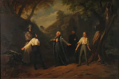 Le duel ou le curé conciliateur by Édouard-Henri-Théophile Pingret — digital art print download