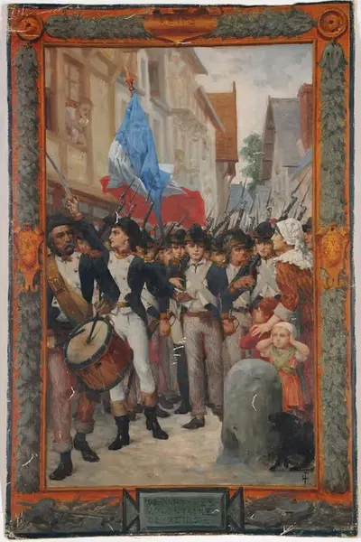 Départ des volontaires de Reims by Fernand Lematte, 1882 — digital art print download