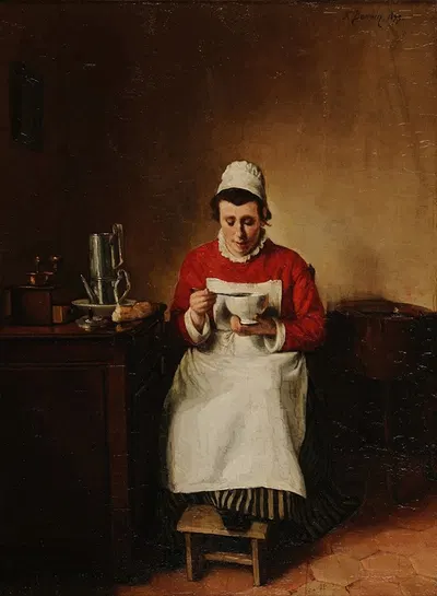 Завтрак или чашка кофе by Франсуа Бонвен, 1879 — digital art print download