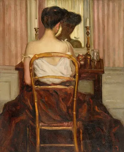 Перед зеркалом by Фредерик Карл Фризеке, 1903 — digital art print download