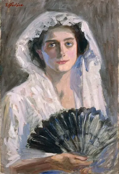 Чёрный веер by Фудзисима Такэдзи, 1908 - 1909 — digital art print download