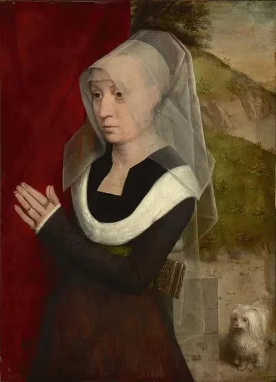 Портрет женщины на молитве by Ханс Мемлинг — digital art print download