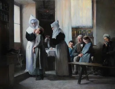 У сестёр by Анри Лоран-Деруссо — digital art print download