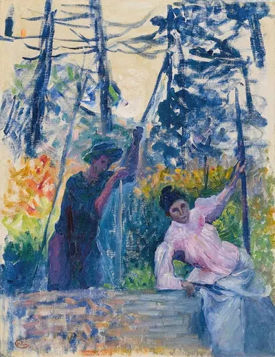 Эскиз для 'Сад в Провансе' by Анри-Эдмон Кросс, 1901 — digital art print download