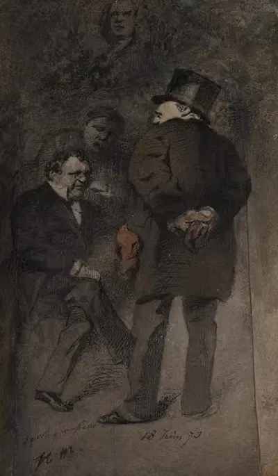 Разговор by Генри Бонавентюр Моньё, 1873 — digital art print download