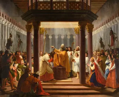 Крещение Кловиса by Жан Алё, 1825 — digital art print download