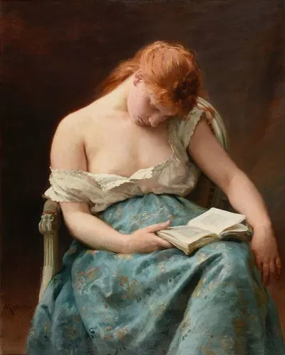 L'Endormie by Jean André Rixens, 1889 — digital art print download