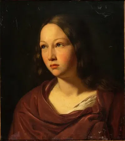 Молодая женщина by Ларс Хансен, 1830-1840 — digital art print download