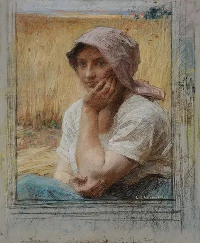 Жнец в отдыхе by Леон Огюст Лермиц — digital art print download