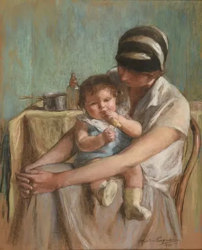 Мать и её ребёнок by Мадлен Карпентье, 1933 — digital art print download