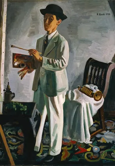 Автопортрет с шляпой by Нарасигэ Кодэ, 1924 — digital art print download