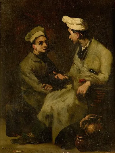 Scène de cuisine by Théodule Ribot — digital art print download