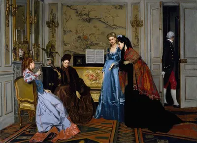 Elegant Figures in a Salon by Alfred Stevens, 1840-1906 — digital art print download