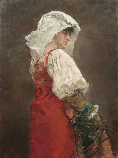 Peasant in Rome by Arcadi Mas i Fondevila, 1876 — digital art print download