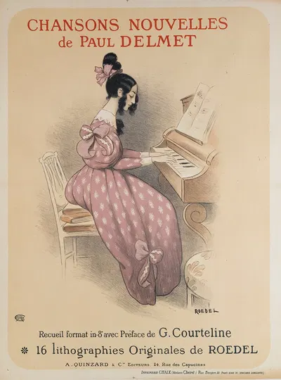 Chansons Nouvelles De Paul Delmet by Огюст Рёдель, 1896 — digital art print download