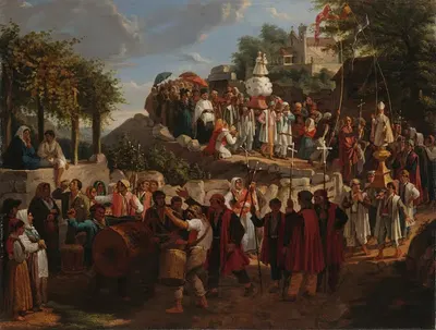 Процессия by Огюст Рокемон, 1832-1839 — digital art print download