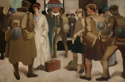 Станция Виктория, окружная железная дорога by Бернард Менинский, 1918 — digital art print download