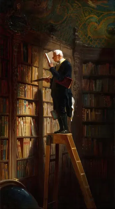 Книжный червь by Карл Спицвег — digital art print download