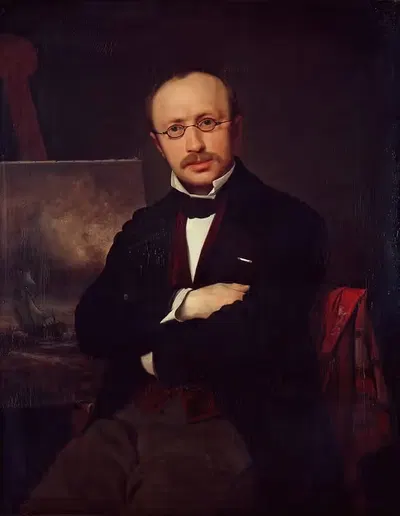 Портрет художника Антона Мельбе by Дитлев Блунк, 1852 — digital art print download