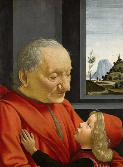 An Old Man and His Grandson by Domenico Ghirlandaio — digital art print download