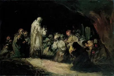 Причастие by Эухенио Лукас Веласкес, 1855 — digital art print download