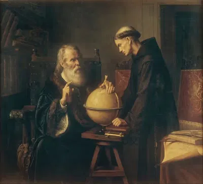 Galileo Demonstrating the New Astronomical Theories at the University of Padua by Félix Parra, 1873 — digital art print…