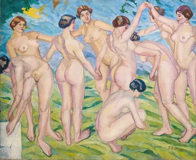 Ню (Женщины, танцующие в кругу) by Франсиско Итуррино, 1916-1918 — digital art print download