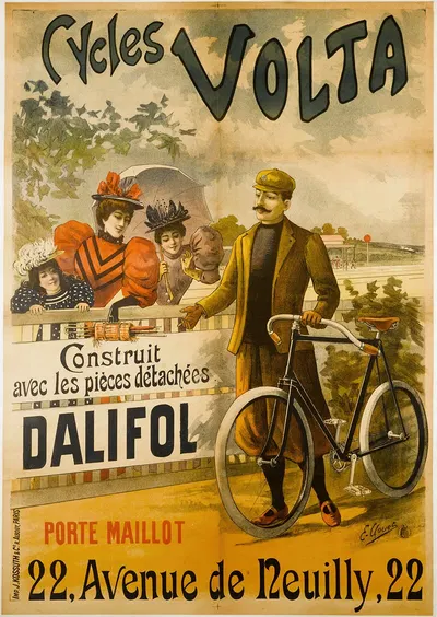 Cycles Volta by E Clouet, 1880-1890 — digital art print download