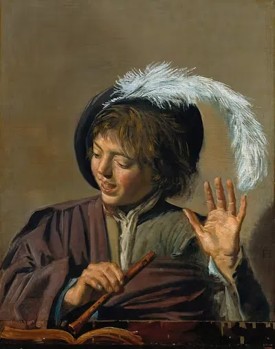 Singing Boy with Flute by Frans Hals — digital art print download