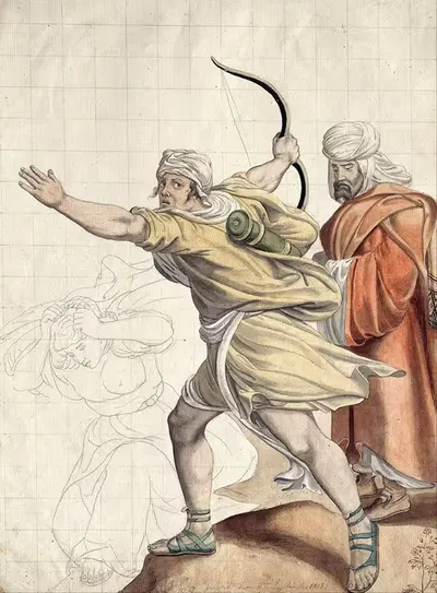 Бегущие стрелки by Фридрих фон Оливье, 1818 — digital art print download