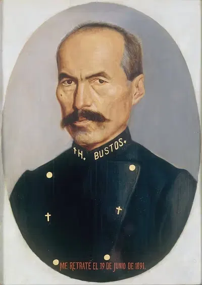 Self-portrait by Hermenegildo Bustos, 1891 — digital art print download