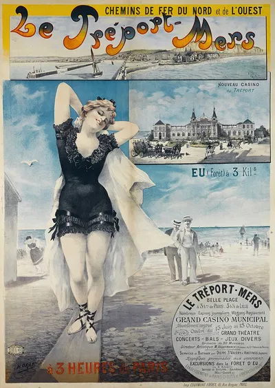 Chemins De Fer Du Nord Et De L'ouest Le Tréport-Mers by Анри Буланже Грей, 1897 — digital art print download