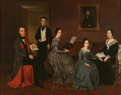 The family of Jorge Flaquer by Joaquín Espalter, 1842-1845 — digital art print download