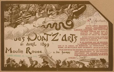 Quat'Z'Arts, 21 Avril 1899 au Moulin Rouge by Анри Жюль Фердинанд Беллери-Дефонайн, 1899 — digital art print download