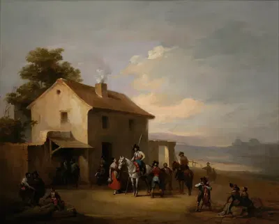 Сельская гостиница by Хосе Эльбо Пеньуэлас, 1843 — digital art print download